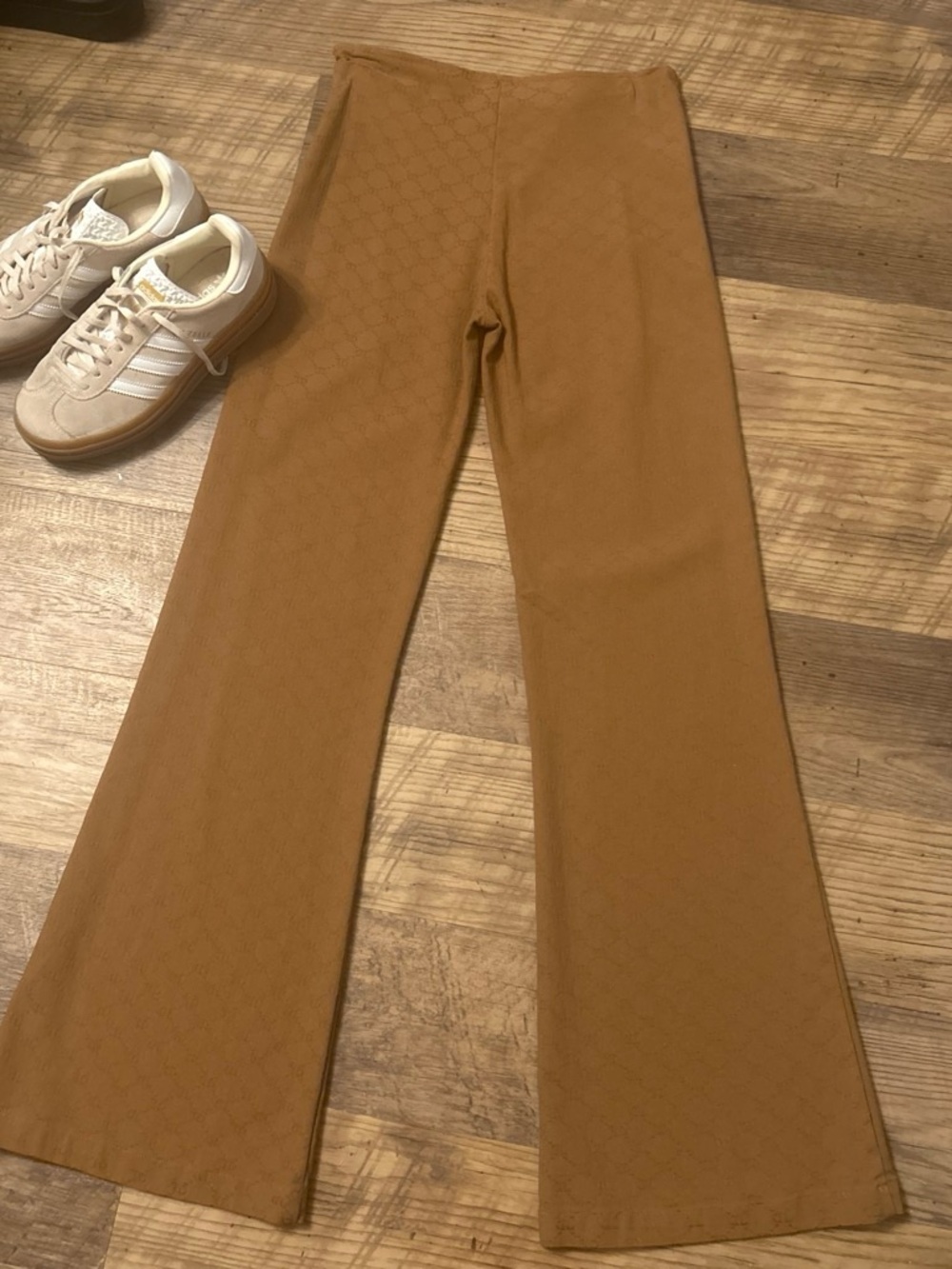 Rare Vintage 1970’s Diab’less Brown DD monogram Flare Pants XS